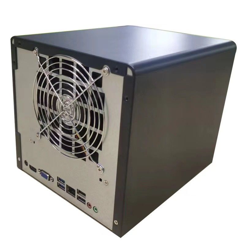 Revestimento Nas Servidor de armazenamento Chassi Household 4 Bay Case de computador Painel de liga de alumínio