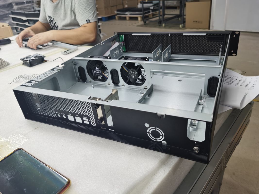 Fabricação de dobra de chapa de metal de alumínio gabinete de rede de computador caixa de jogos de computador